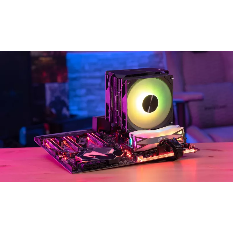 Aerocool Rime 4 Dual Processor Air cooler 12 cm Black 1 pc(s)
