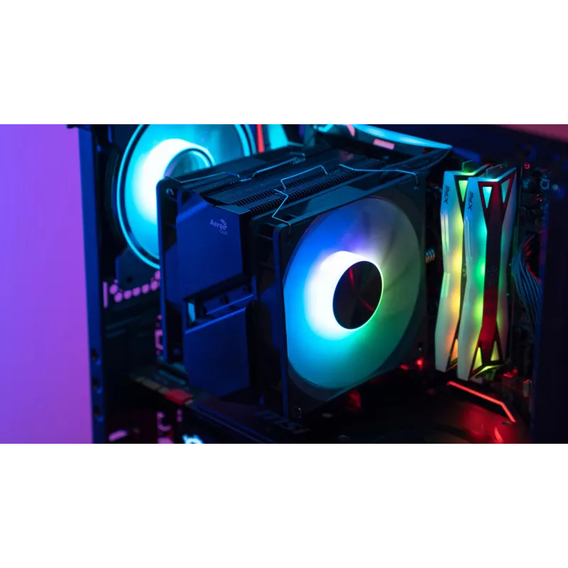 Aerocool Rime 4 Dual Processor Air cooler 12 cm Black 1 pc(s)