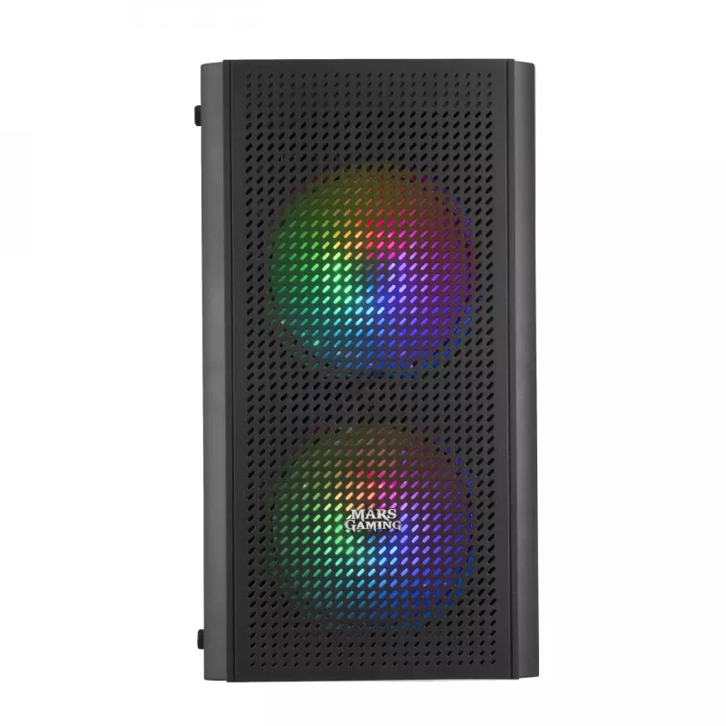 Mars Gaming MC300 Micro ATX Tempered Glass PC Case 3xFRGB Fan Black