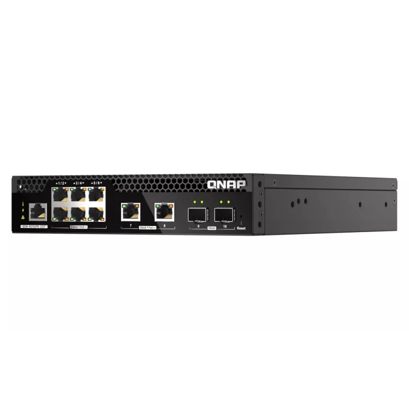 QNAP QSW-M2106PR-2S2T network switch Managed L2 10G Ethernet (100/1000/10000) Power over Ethernet (PoE) 1U Black
