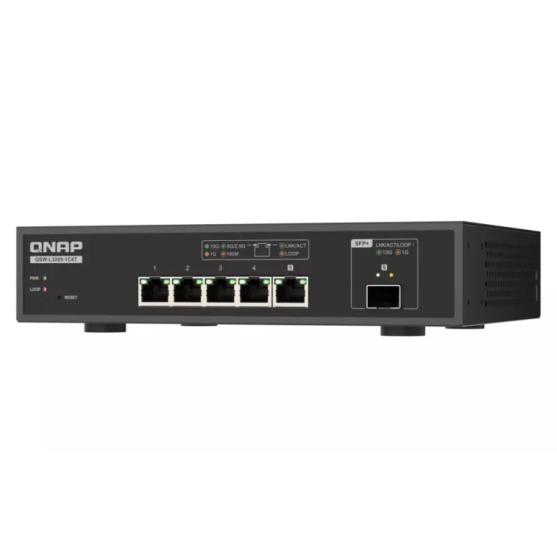 QNAP QSW-L3205-1C4T 4 Managed 10G Ethernet (100/1000/10000) Desktop Black