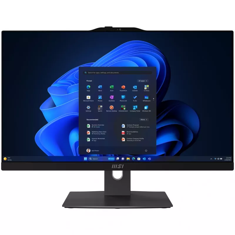 MSI Modern AM242TP 1M-1230EU Intel Core 3 100U 60.5 cm (23.8 inch) 1920 x 1080 pixels Touchscreen All-in-One PC 8 GB DDR5-SDRAM 256 GB SSD Windows 11 Pro Wi-Fi 6E (802.11ax) Black