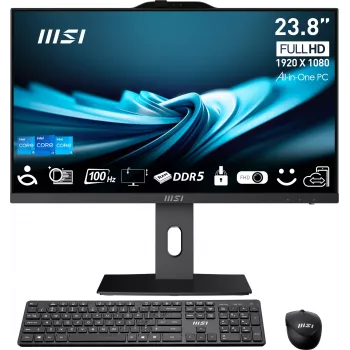 All-in-One PC MSI PRO AP241P 14M — Intel Core i7-14700 2.1GHz, 23.8 inch screen, 16GB DDR5 5600MHz, 1TB SSD, Intel UHD, Windows 11 Pro, black