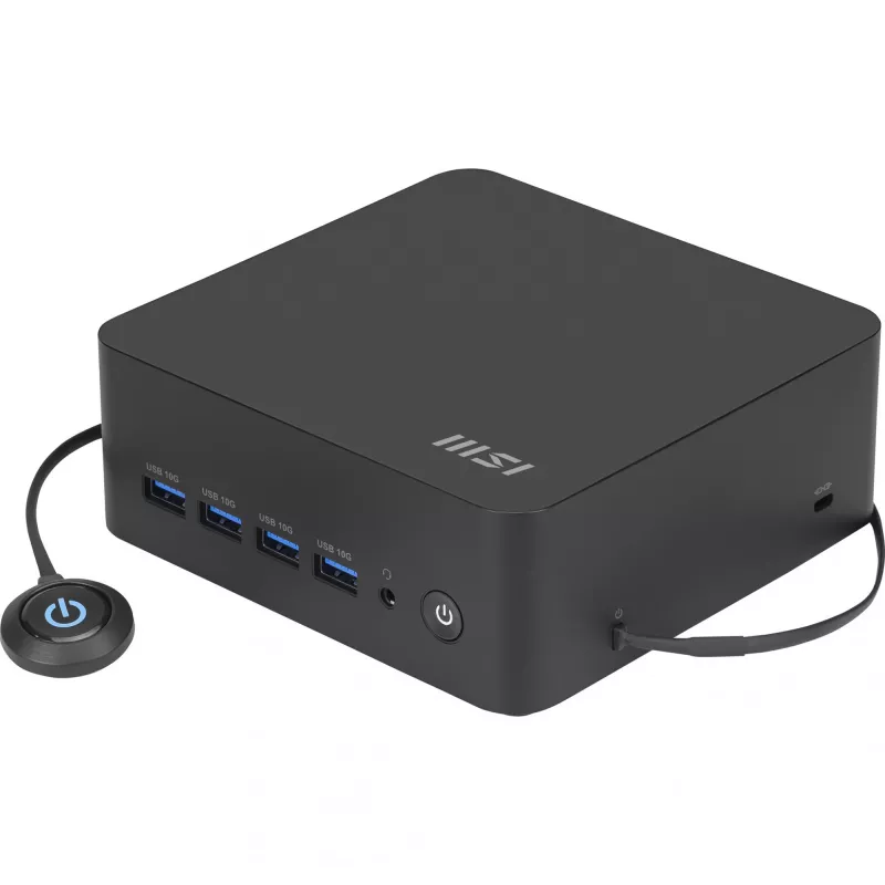 Mini PC barebone MSI Cubi Z AI with AMD Ryzen 7 8845HS — compact modular system for custom memory and storage