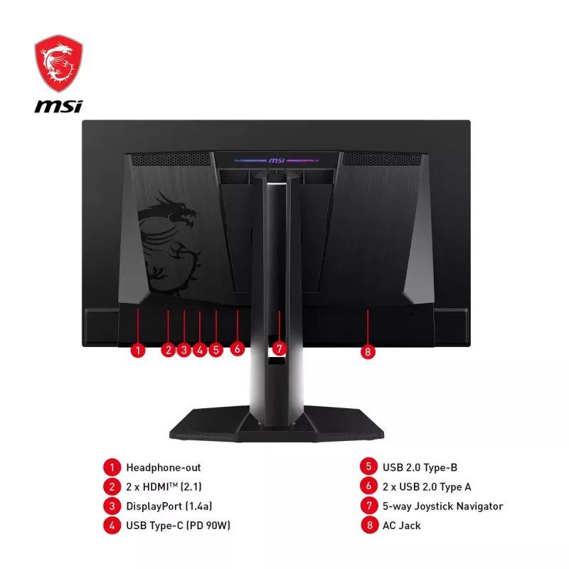 MSI MPG 271QRXDE QD-OLED computer monitor 67.3 cm (26.5 inch) 2560 x 1440 pixels Wide Quad HD Black