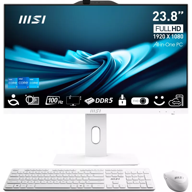 Monoblock PC MSI PRO AP241P 14M — Intel Core i5-14400, 16GB DDR5 5600MHz, 512GB SSD, Intel UHD, Windows 11 Pro