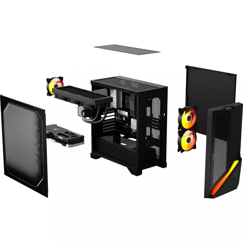 MSI MPG Infinite Z3 X3D 9NVRR7-848EU AMD Ryzen™ 7 9800X3D 32 GB DDR5-SDRAM 1 TB SSD NVIDIA GeForce RTX 5070 Ti Windows 11 Home Desktop PC Black
