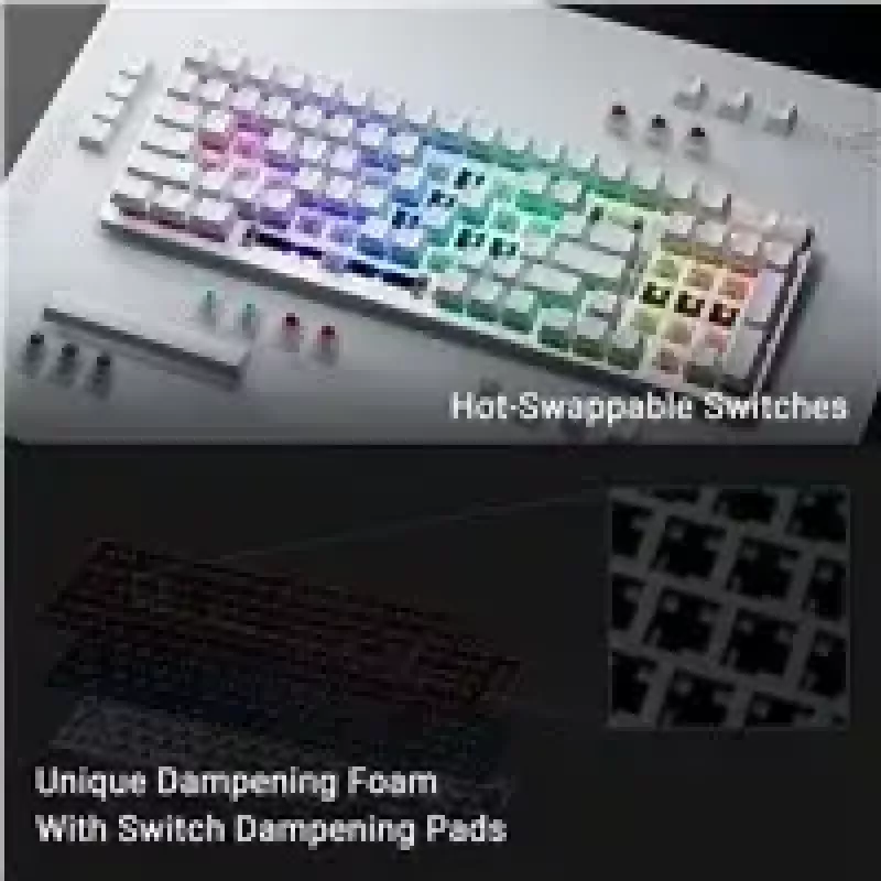 ASUS X901 SCOPE II 96 WL/WHT/NXSW/US/PBT keyboard Gaming USB + RF Wireless + Bluetooth White