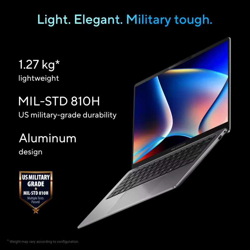 ASUS ExpertBook P5 P5405CSA-NZ0195X Intel Core Ultra 7 258V Laptop 35.6 cm (14 inch) WQXGA 32 GB LPDDR5x-SDRAM 1 TB SSD Wi-Fi 6E (802.11ax) Windows 11 Pro US International Grey