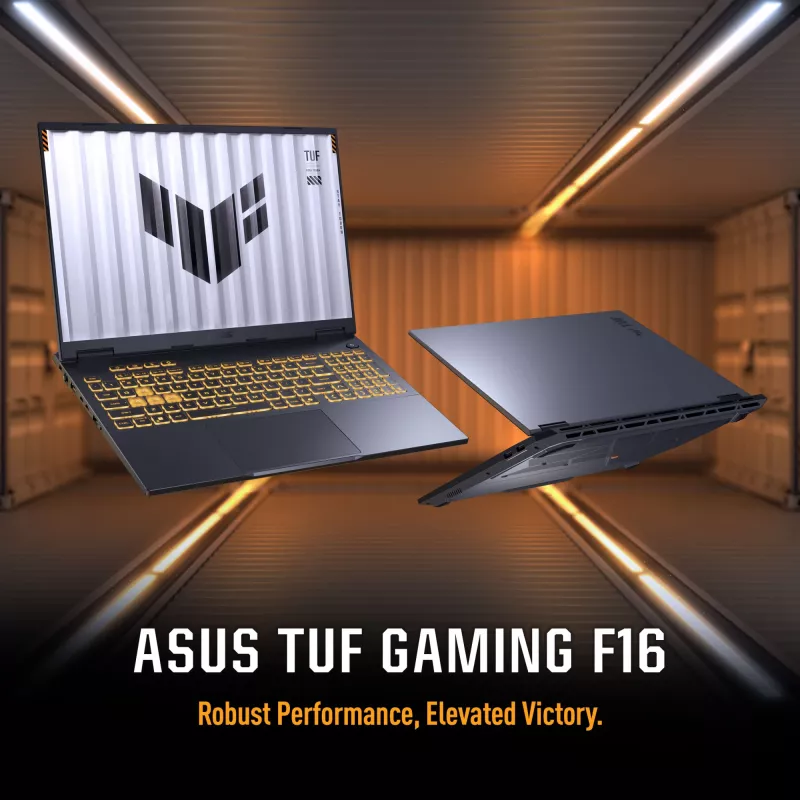 ASUS TUF Gaming F16 FX608JPR-QT014W Intel® Core™ i7 i7-14650HX Laptop 40.6 cm (16 inch) WQXGA 32 GB DDR5-SDRAM 1 TB SSD NVIDIA GeForce RTX 5070 Wi-Fi 6E (802.11ax) Windows 11 Home Dutch Black, Grey