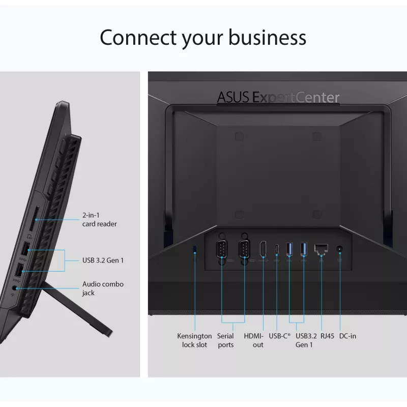 ASUS ExpertCenter E1 AiO E1600WKAT-BMR082W Intel® Celeron® N N4500 39.6 cm (15.6 inch) 1920 x 1080 pixels Touchscreen All-in-One tablet PC 4 GB DDR4-SDRAM 512 GB SSD Windows 11 Home Wi-Fi 6 (802.11ax) Black