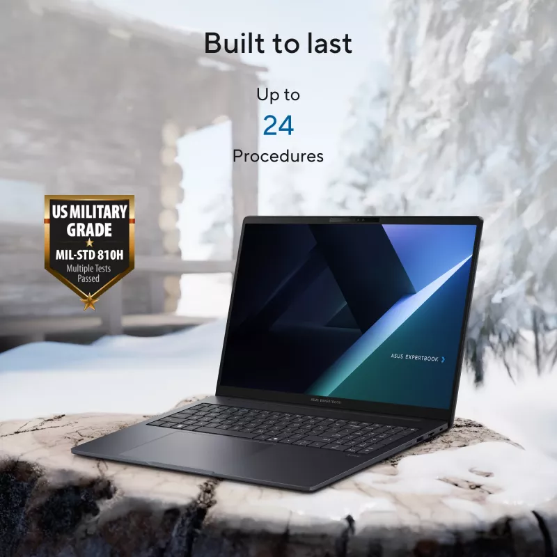 ASUS ExpertBook B3 B3605CCA-MB0370X Intel Core Ultra 5 225H Laptop 40.6 cm (16 inch) WUXGA 16 GB DDR5-SDRAM 512 GB SSD Wi-Fi 6E (802.11ax) Windows 11 Pro US International Black, Grey