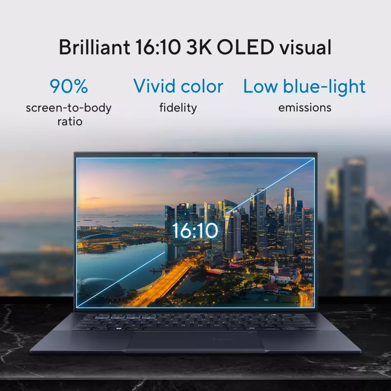 ASUS ExpertBook B9 OLED B9403CVAR-PP1678X Intel Core 7 150U Laptop 35.6 cm (14 inch) WQXGA+ 32 GB LPDDR5x-SDRAM 1 TB SSD Wi-Fi 6E (802.11ax) Windows 11 Pro German Black