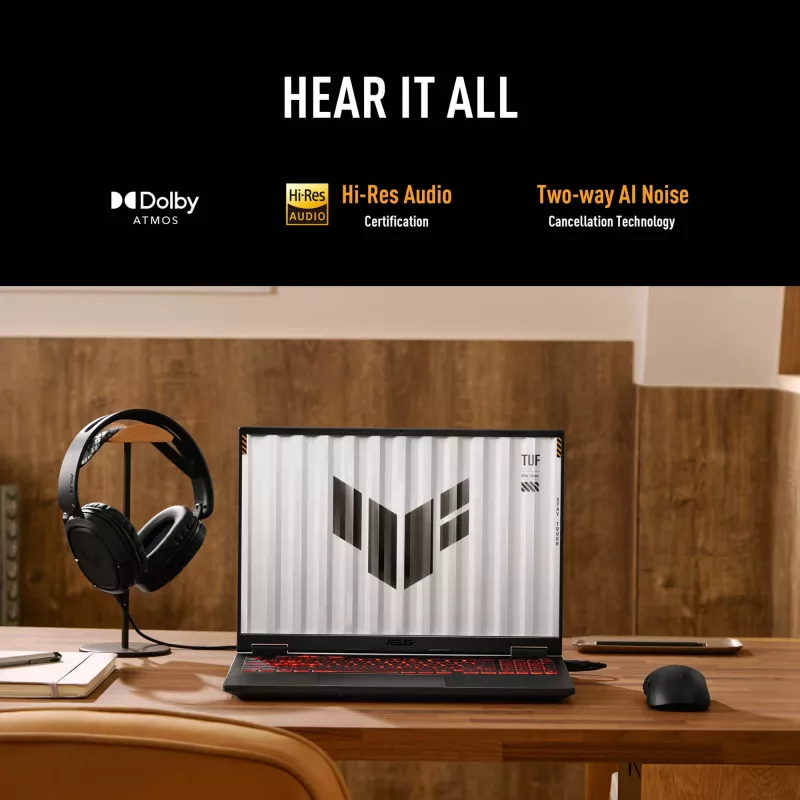 ASUS TUF Gaming A16 FA608UH-RV020W AMD Ryzen™ 7 260 Laptop 40.6 cm (16 inch) WUXGA 16 GB DDR5-SDRAM 512 GB SSD NVIDIA® GeForce RTX™ 5050 Wi-Fi 6E (802.11ax) Windows 11 Home Dutch Grey