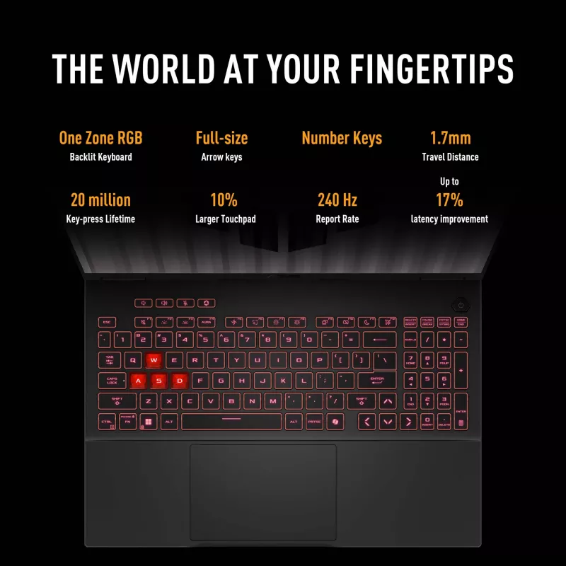 ASUS TUF Gaming A16 FA608UH-RV020W AMD Ryzen™ 7 260 Laptop 40.6 cm (16 inch) WUXGA 16 GB DDR5-SDRAM 512 GB SSD NVIDIA® GeForce RTX™ 5050 Wi-Fi 6E (802.11ax) Windows 11 Home Dutch Grey