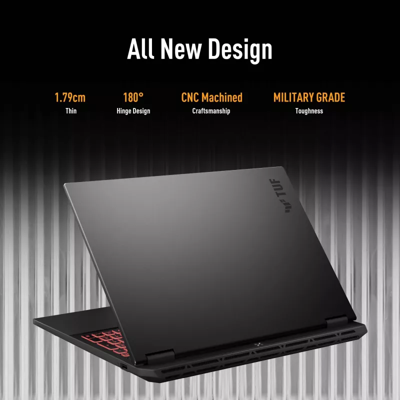 ASUS TUF Gaming A16 FA608UH-RV020W AMD Ryzen™ 7 260 Laptop 40.6 cm (16 inch) WUXGA 16 GB DDR5-SDRAM 512 GB SSD NVIDIA® GeForce RTX™ 5050 Wi-Fi 6E (802.11ax) Windows 11 Home Dutch Grey