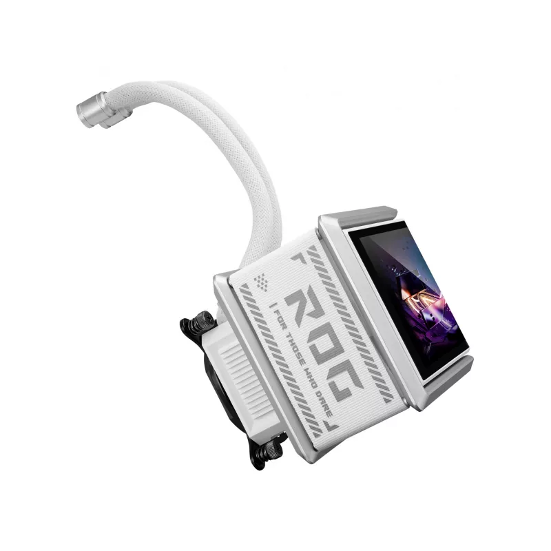 All-in-one liquid cooler ASUS ROG Ryuo IV SLC 360 ARGB White Edition — 360 mm radiator, 3×120 mm fans, AMOLED display, LGA 1700 support