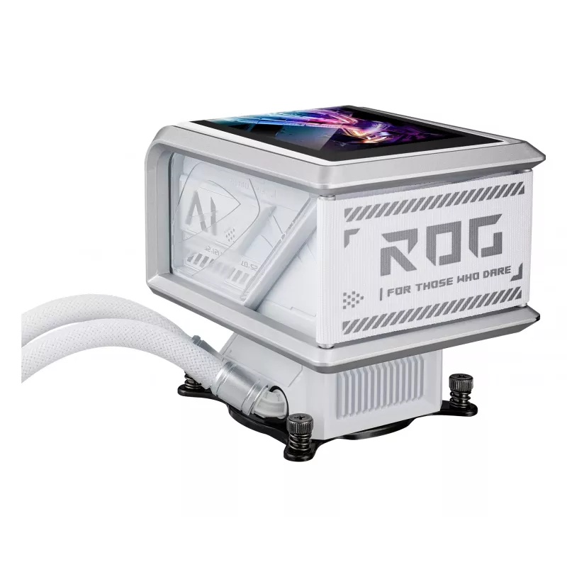 All-in-one liquid cooler ASUS ROG Ryuo IV SLC 360 ARGB White Edition — 360 mm radiator, 3×120 mm fans, AMOLED display, LGA 1700 support
