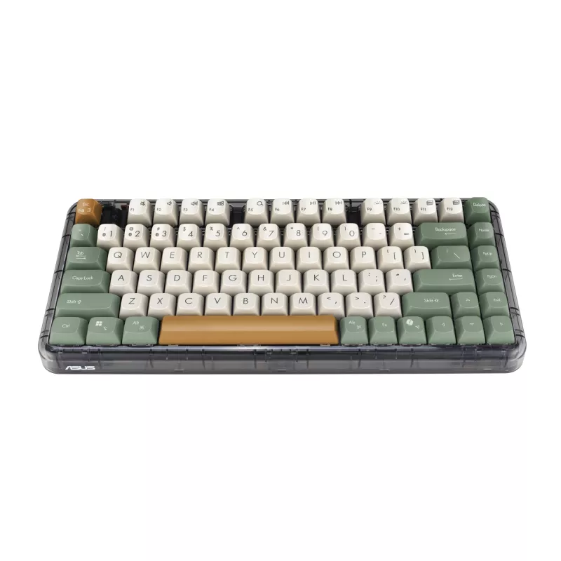 ASUS Jelly75 KD201 Mechanical Keyboard, 75% Form Factor, USB, RF Wireless and Bluetooth Connectivity, Multicolour