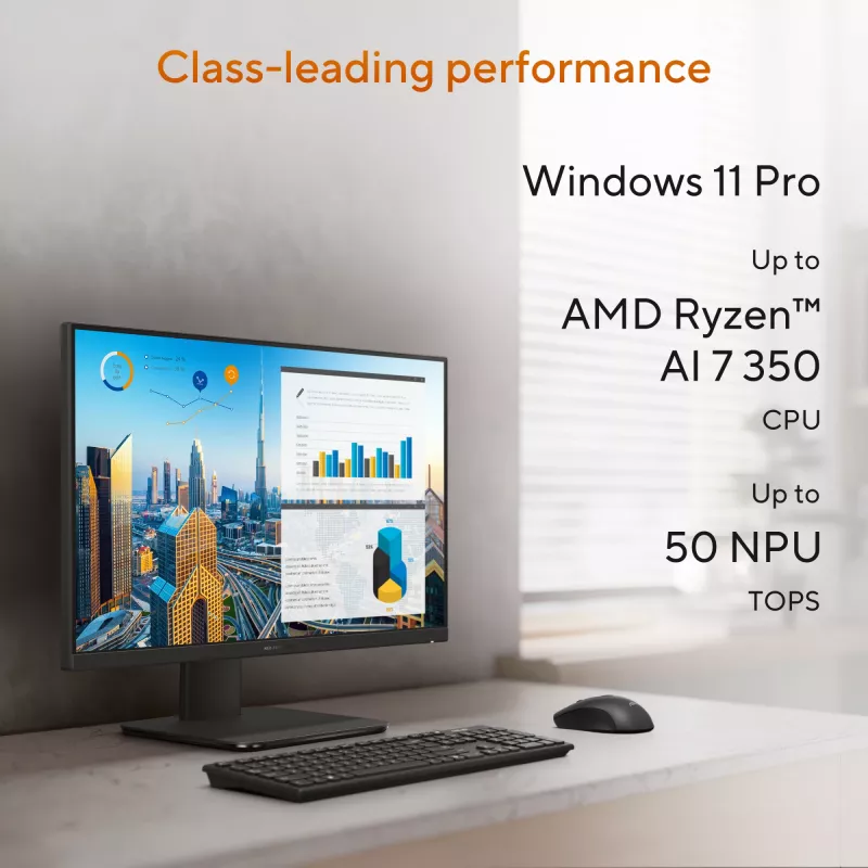 ASUS ExpertCenter P600 AiO PM670KA-BPE011X Copilot+ PC AMD Ryzen™ AI 7 350 68.6 cm (27 inch) 1920 x 1080 pixels All-in-One PC 16 GB DDR5-SDRAM 512 GB SSD Windows 11 Pro Wi-Fi 6 (802.11ax) Black