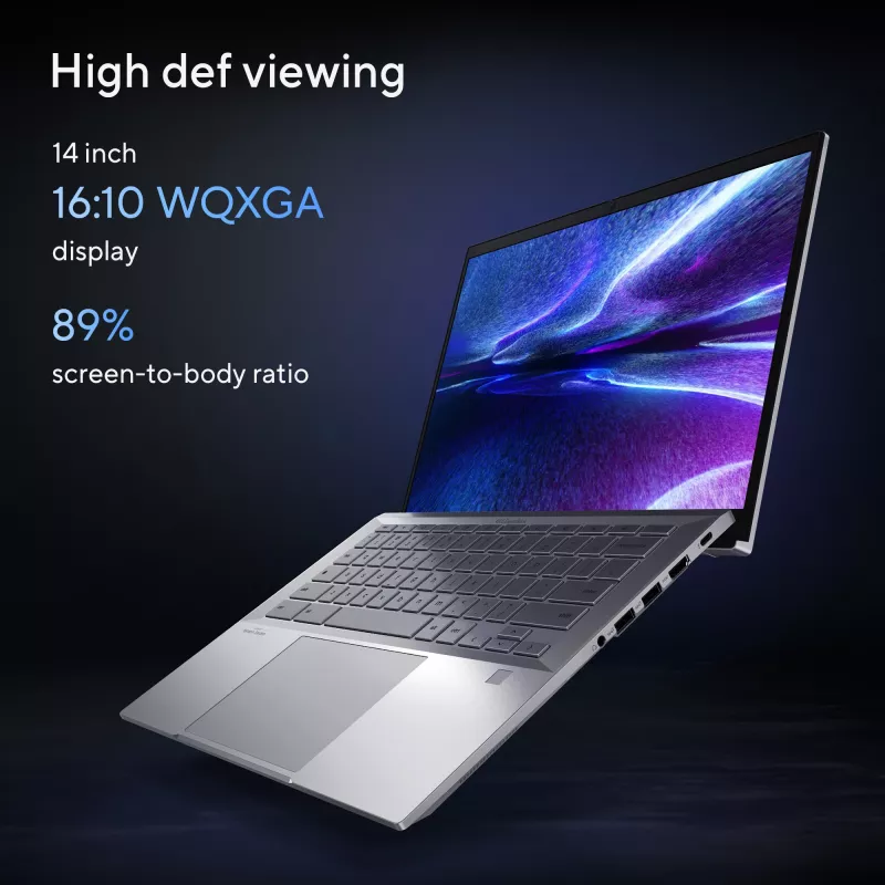 ASUS Chromebook Plus Enterprise CB54 CB5403CMA-QM0916 Intel Core Ultra 7 155U 35.6 cm (14 inch) Touchscreen WQXGA 16 GB LPDDR5x-SDRAM 256 GB SSD Wi-Fi 6E (802.11ax) ChromeOS US International Silver