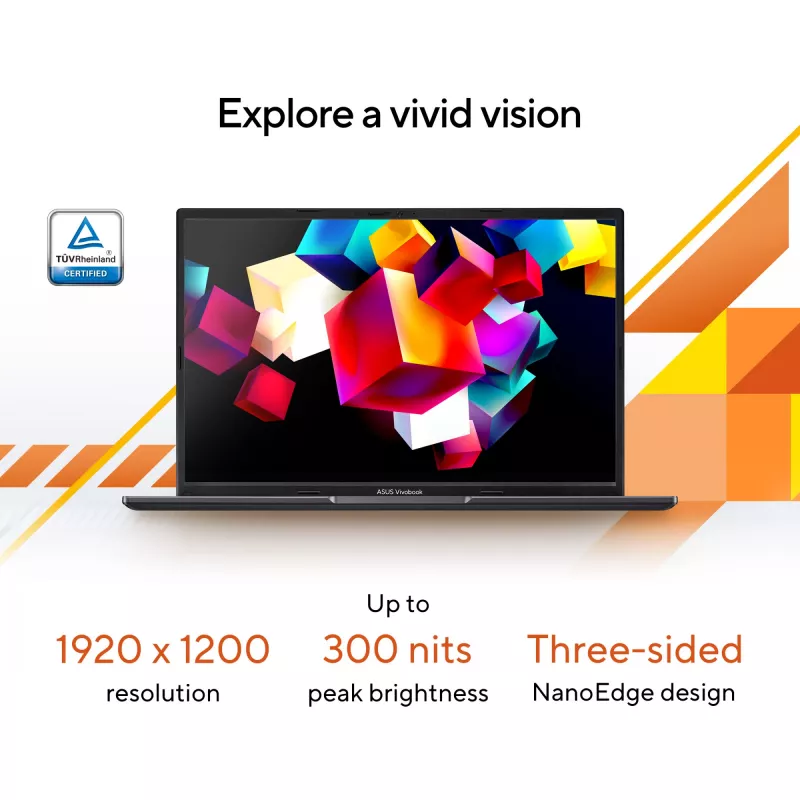 ASUS Vivobook 14 M1405NAQ-LY025W AMD Ryzen™ 7 170 Laptop 35.6 cm (14 inch) WUXGA 16 GB DDR5-SDRAM 512 GB SSD Wi-Fi 6 (802.11ax) Windows 11 Home Dutch Black