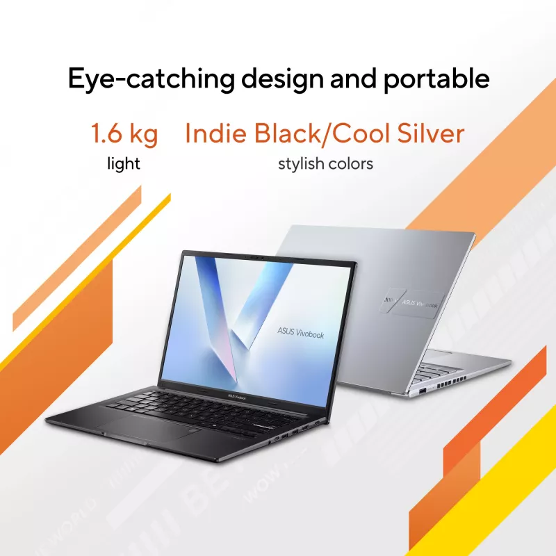 ASUS Vivobook 14 M1405NAQ-LY025W AMD Ryzen™ 7 170 Laptop 35.6 cm (14 inch) WUXGA 16 GB DDR5-SDRAM 512 GB SSD Wi-Fi 6 (802.11ax) Windows 11 Home Dutch Black