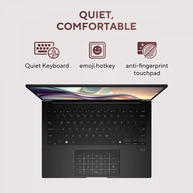 ASUS Zenbook 14 OLED UM3406GA-QD031W Copilot+ PC AMD Ryzen™ AI 7 445 Laptop 35.6 cm (14 inch) WUXGA 32 GB LPDDR5x-SDRAM 1 TB SSD Wi-Fi 6E (802.11ax) Windows 11 Home Dutch Black