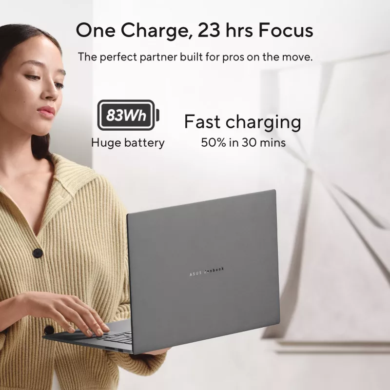 ASUS Zenbook S16 UM5606GA-SS180W Copilot+ PC AMD Ryzen AI 9 465 Laptop 40.6 cm (16 inch) 3K 32 GB LPDDR5x-SDRAM 1 TB SSD Wi-Fi 7 (802.11be) Windows 11 Home Dutch Grey