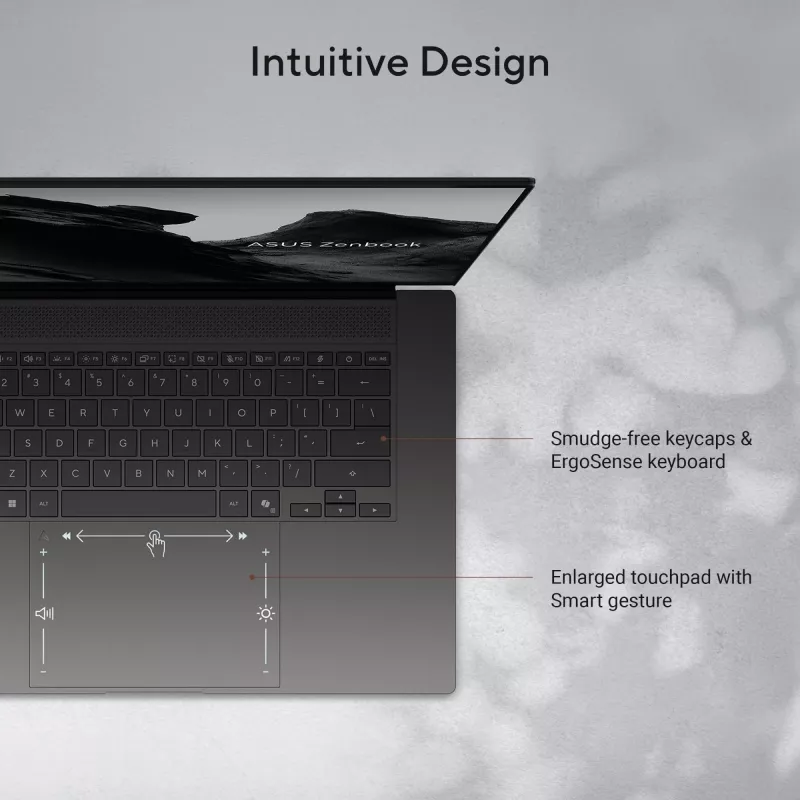 ASUS Zenbook S16 UM5606GA-SS180W Copilot+ PC AMD Ryzen AI 9 465 Laptop 40.6 cm (16 inch) 3K 32 GB LPDDR5x-SDRAM 1 TB SSD Wi-Fi 7 (802.11be) Windows 11 Home Dutch Grey