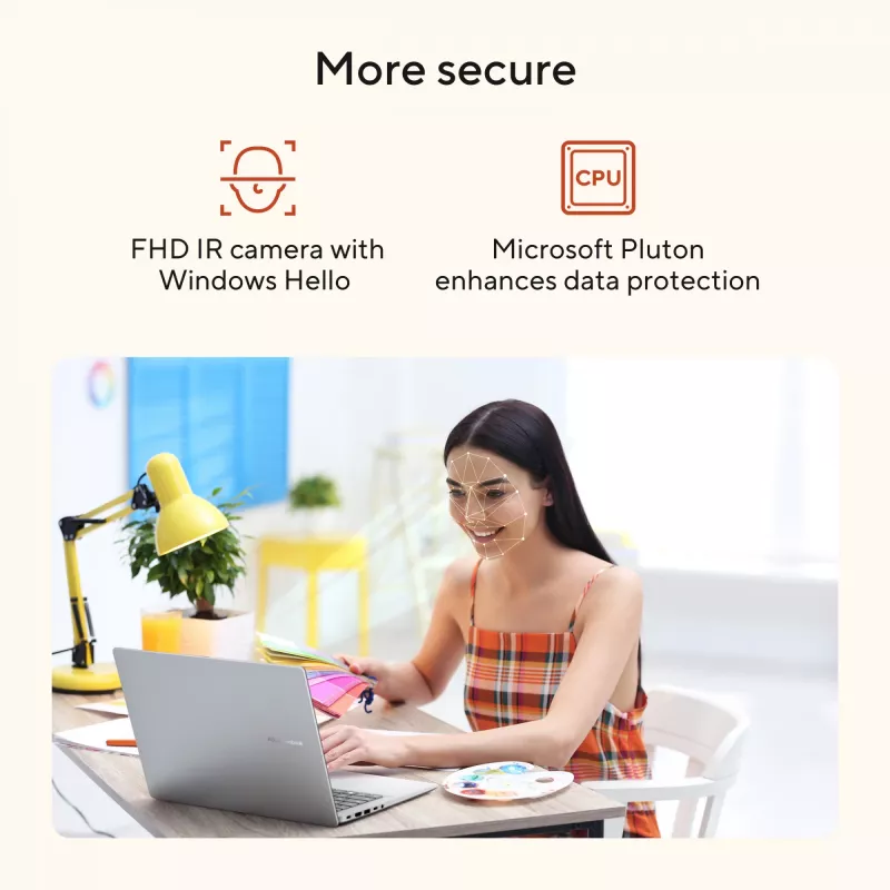 ASUS Vivobook 14 M1407GA-LY012W Copilot+ PC AMD Ryzen™ AI 7 445 Laptop 35.6 cm (14 inch) WUXGA 16 GB DDR5-SDRAM 512 GB SSD Wi-Fi 6 (802.11ax) Windows 11 Home Dutch Silver
