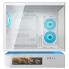COUGAR CFV235 Vision midi tower PC case — ARGB, 9.16 inch (23.3 cm) LCD, tempered glass, white, supports ATX/Micro-ITX, 2x3.5 inch + 2x2.5 inch