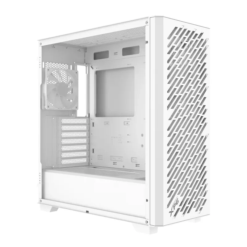 XPG VALOR AIR PRO Mid-Tower Chassis, Midi Tower, PC, White, ATX, EATX, micro ATX, Mini-ATX, SPCC, Tempered glass, Multi