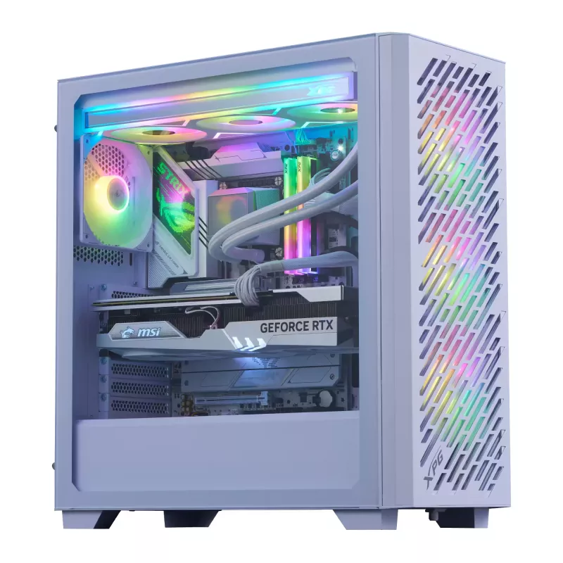 XPG VALOR AIR PRO Mid-Tower Chassis, Midi Tower, PC, White, ATX, EATX, micro ATX, Mini-ATX, SPCC, Tempered glass, Multi