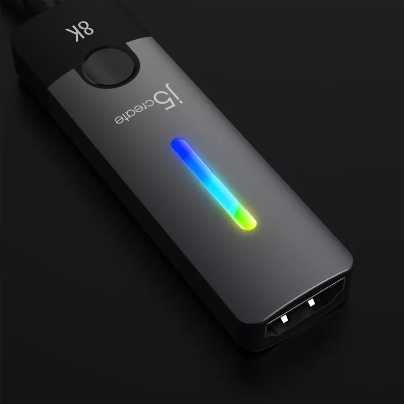 j5create JCA157-N USB-C to HDMI 2.1 8K Adapter, 10 cm