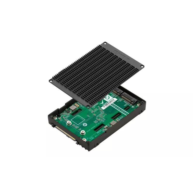QNAP QDA-U2MP storage drive enclosure SSD enclosure Black M.2