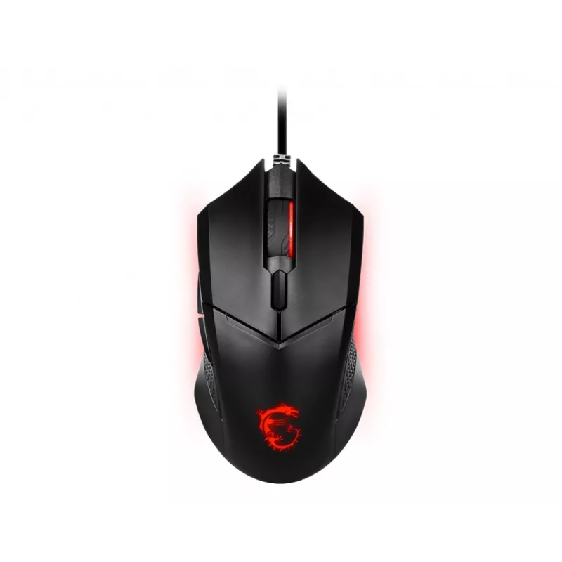 MSI CLUTCH GM08 Optical Gaming Mouse '4200 DPI Optical Sensor, 6 Programmable button, Symmetrical design, Durable switch with 10+ Million Clicks, Weight Adjustable, Red LED'