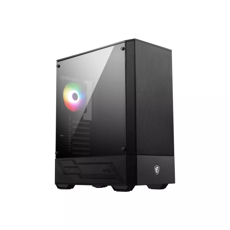 MSI MAG FORGE 111R Mid Tower Gaming Computer Case 'Black, 1x 120mm ARGB PWM Fan, 1-6 ARGB Hub, Mystic Light Sync, Tempered Glass Panel, ATX, mATX, mini-ITX'