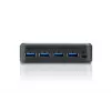 ATEN 4-port USB 3.0 Peripheral Sharing Device, 5 Gbit/s, Micro-USB Type-B, Black, Plastic, 0 - 40 °C, -20 - 60 °C