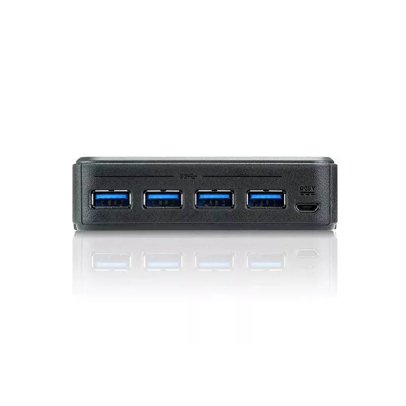ATEN 4-port USB 3.0 Peripheral Sharing Device, 5 Gbit/s, Micro-USB Type-B, Black, Plastic, 0 - 40 °C, -20 - 60 °C