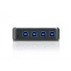 ATEN 4-port USB 3.0 Peripheral Sharing Device, 5 Gbit/s, Micro-USB Type-B, Black, Plastic, 0 - 40 °C, -20 - 60 °C
