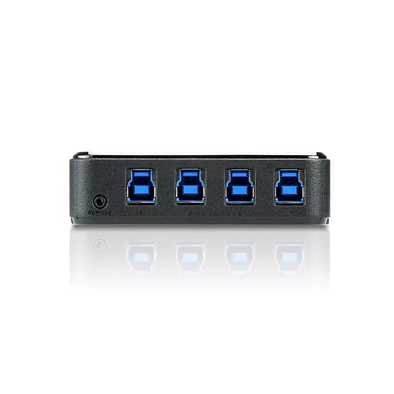 ATEN 4-port USB 3.0 Peripheral Sharing Device, 5 Gbit/s, Micro-USB Type-B, Black, Plastic, 0 - 40 °C, -20 - 60 °C