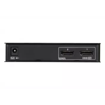 ATEN 2-Port 4K DisplayPort 1.2a Splitter, DisplayPort, 2x DisplayPort, 4096 x 2160 pixels, Black, Metal, 4K Ultra HD