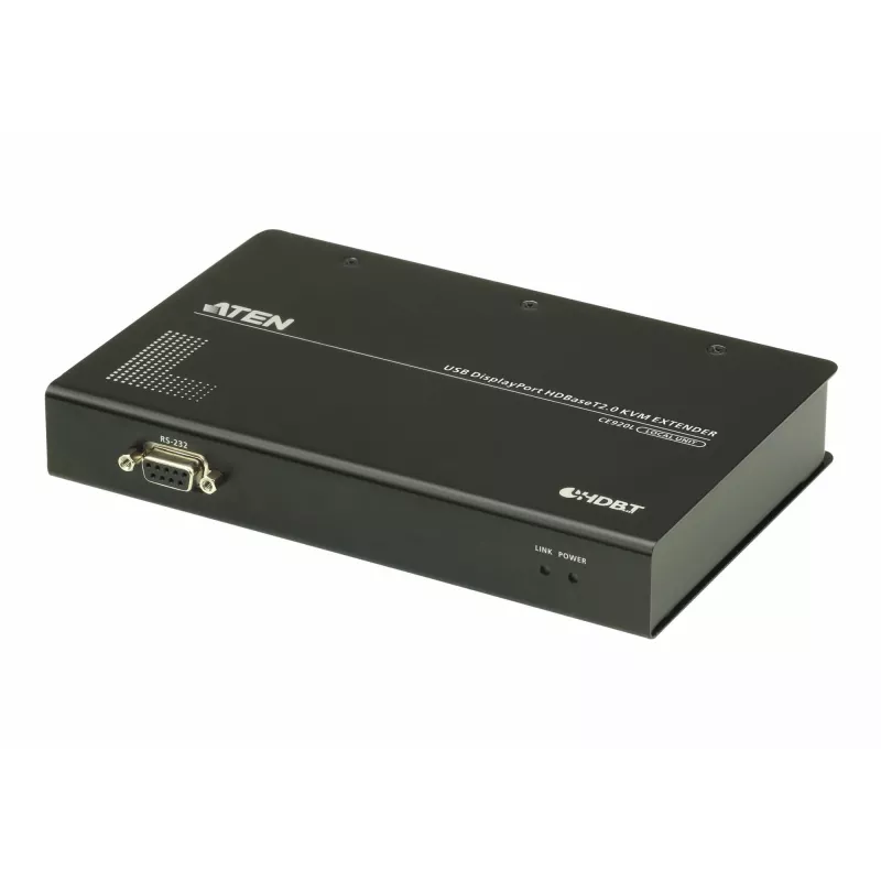 ATEN USB DisplayPort HDBaseT2.0 KVM Extender, Transmitter & receiver, Wired, 150 m, Cat5e, Cat6, Cat6a, 4096 x 2160 pixels, Black