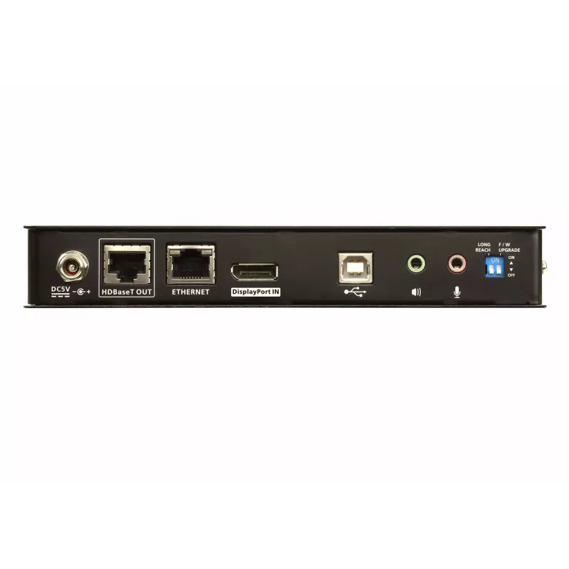 ATEN USB DisplayPort HDBaseT2.0 KVM Extender, Transmitter & receiver, Wired, 150 m, Cat5e, Cat6, Cat6a, 4096 x 2160 pixels, Black