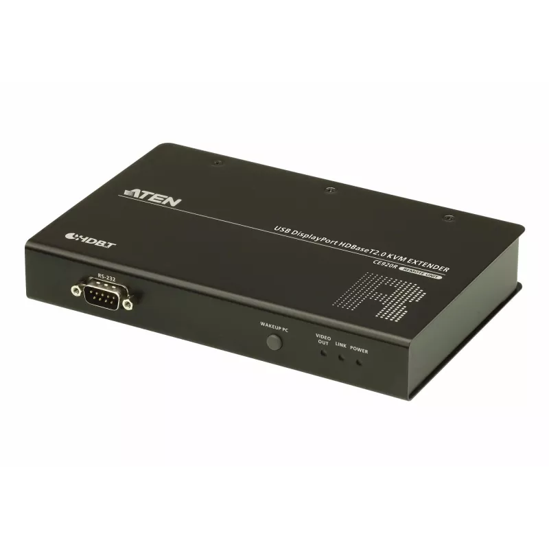 ATEN USB DisplayPort HDBaseT2.0 KVM Extender, Transmitter & receiver, Wired, 150 m, Cat5e, Cat6, Cat6a, 4096 x 2160 pixels, Black