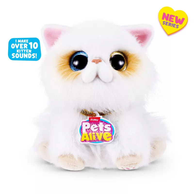 Toy cat Zuru Pets Alive Smitten Kittens Series 2 — interactive sounding toy, for ages 3+, AAA batteries