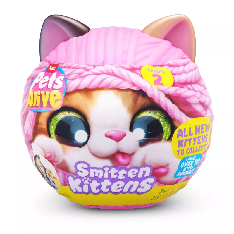 Toy cat Zuru Pets Alive Smitten Kittens Series 2 — interactive sounding toy, for ages 3+, AAA batteries