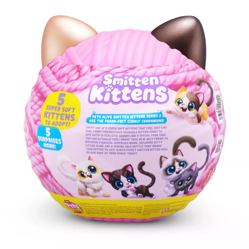 Toy cat Zuru Pets Alive Smitten Kittens Series 2 — interactive sounding toy, for ages 3+, AAA batteries