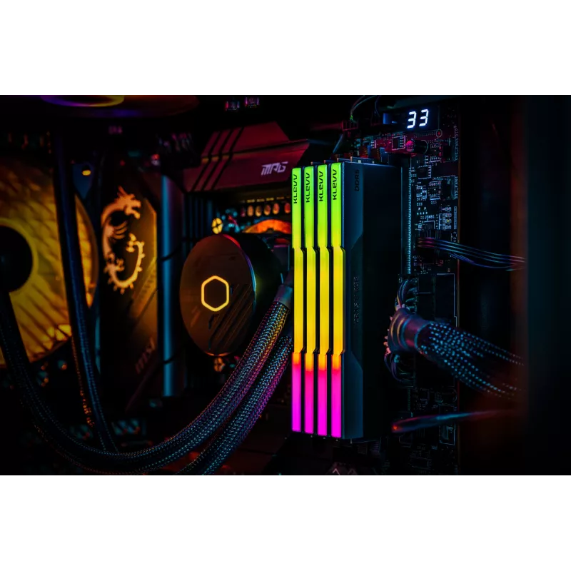Klevv 64GB (2 x 32GB) 6000MHz CL30 DDR5 GAMING RAM MODULE 30-36-36-76 CRAS V RGB